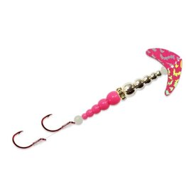 Mack's Double Whammy Kokanee Pro - Size 4 - Hot Pink Silver Tiger/Silver/Pink