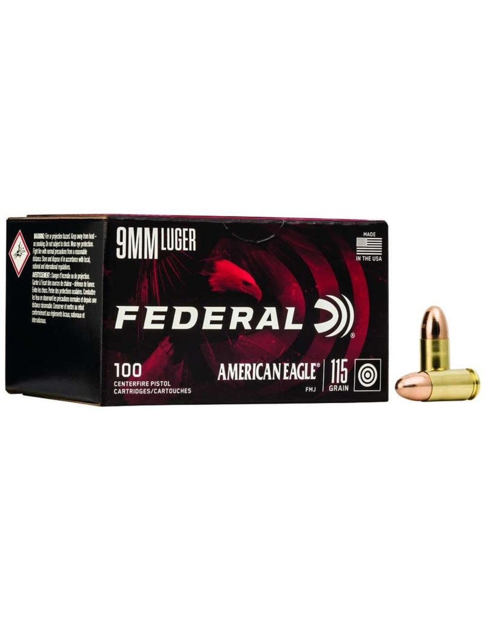 Federal Federal 9mm 115 Gr FMJ - 100 Count