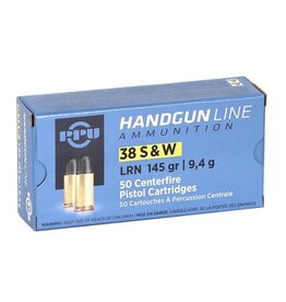 PPU .38 S&W Lead - RN 145 Gr - 50 Count