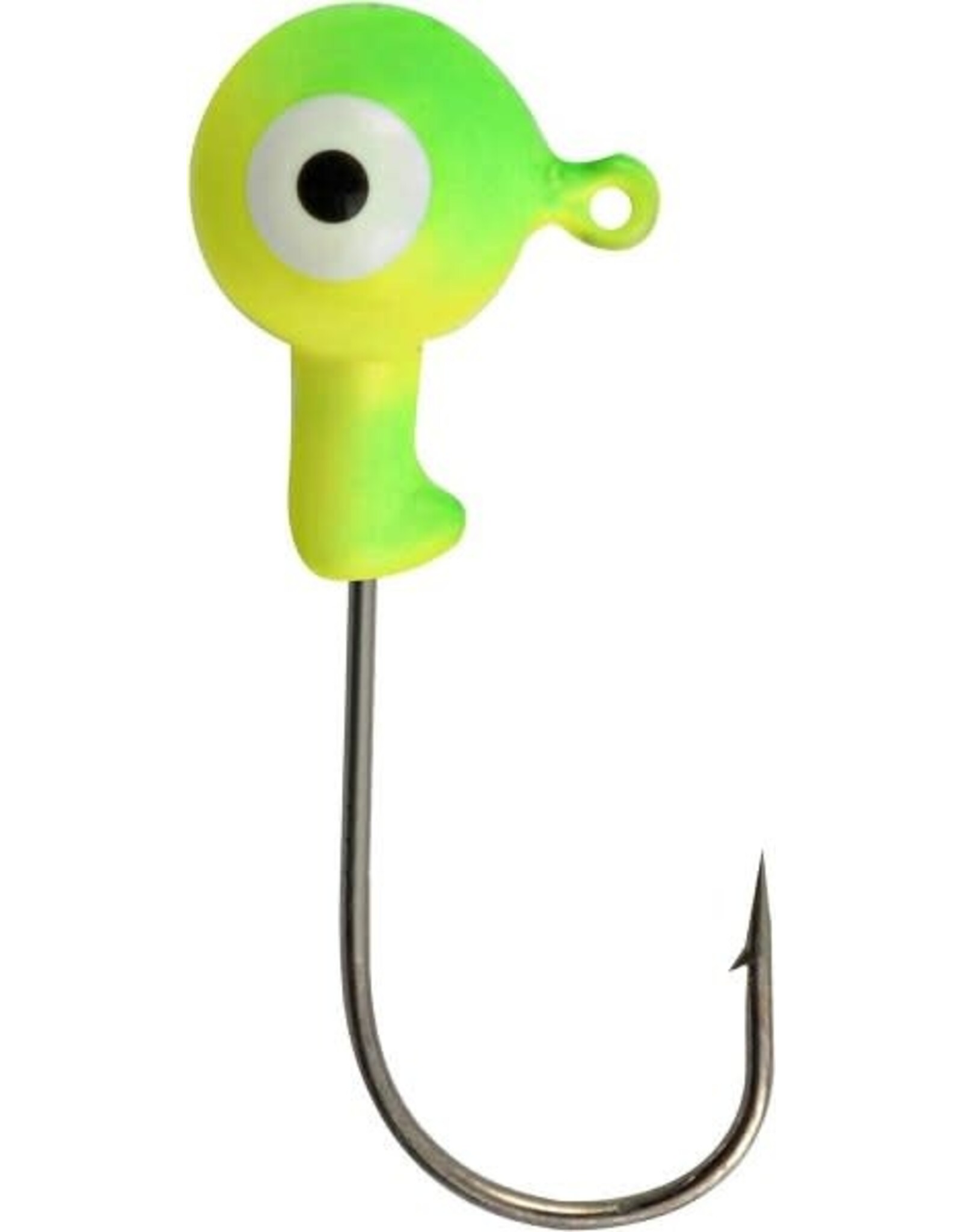 Danielson Double Eye Jig Heads - 1/4 Oz - Chartreuse Lime - 7 Count