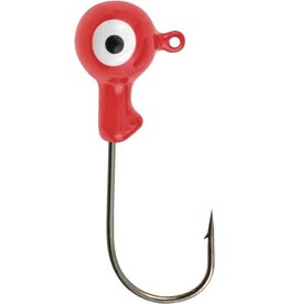 Danielson Double Eye Jig Heads - 1/8 Oz - Fluorescent Red - 8 Count