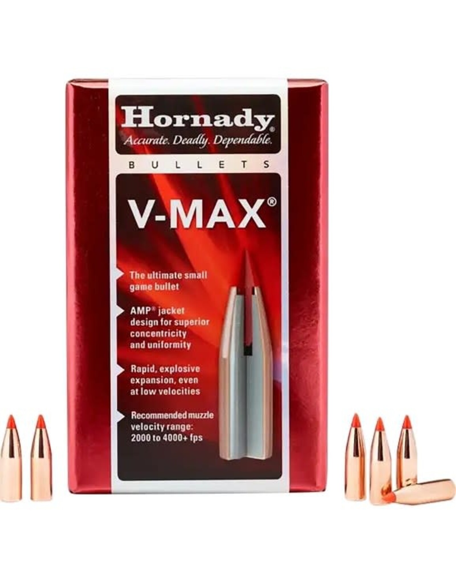 Hornady V-Max .22 Cal (.224") 53 Gr - 100 Count