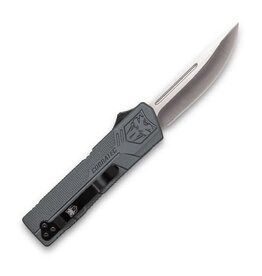 CobraTec Lightweight - 3.25" OTF Drop Point - Gray Aluminum Handle