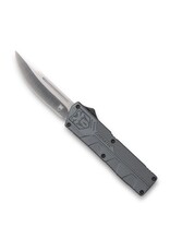 CobraTec Lightweight - 3.25" OTF Drop Point - Gray Aluminum Handle