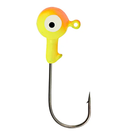 Danielson Double Eye Jig Head - 1/32 Oz -Chartreuse & Orange - 10 Count