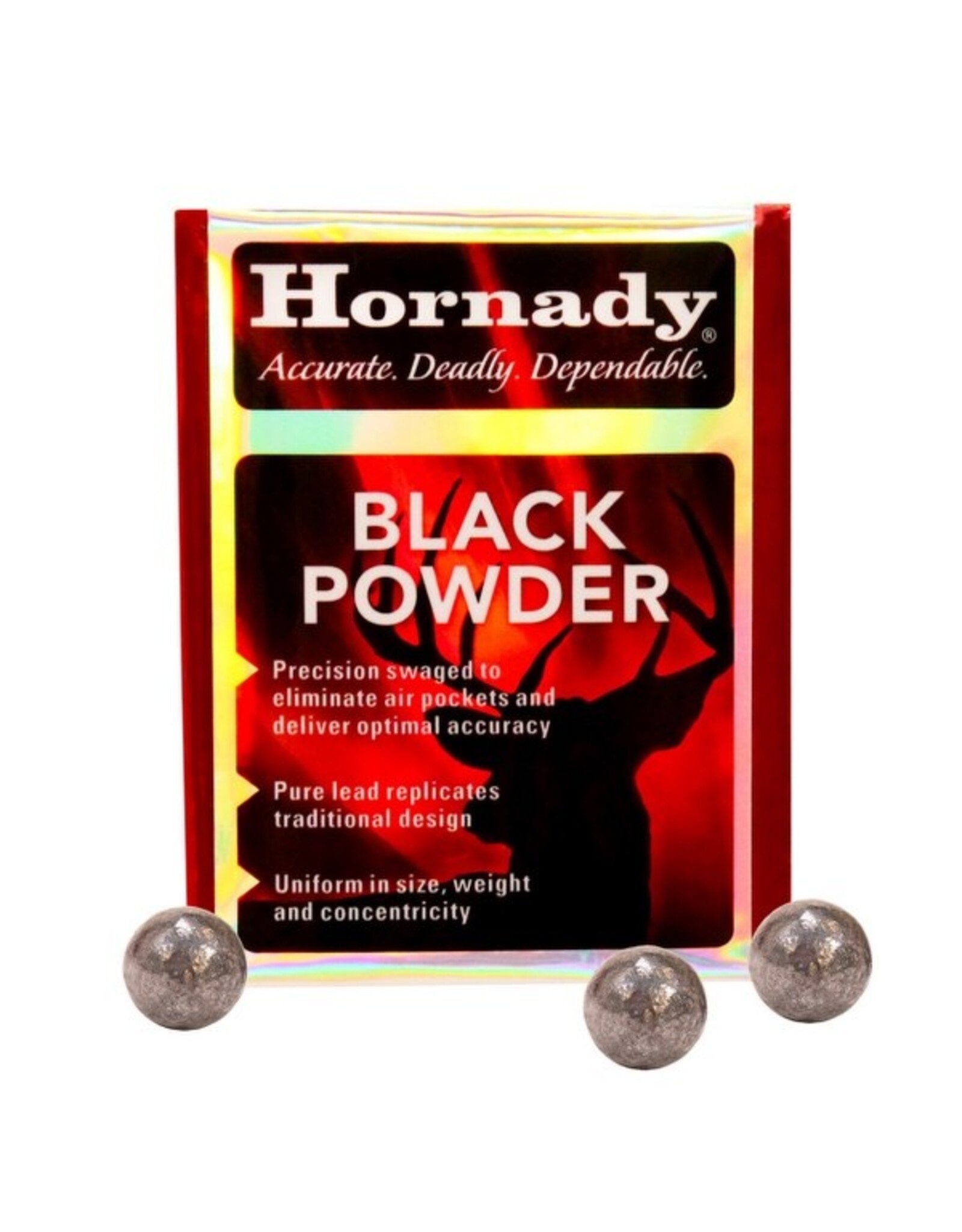 Hornady Blackpowder 44 Cal (.451") Lead Round Balls - 100 Count
