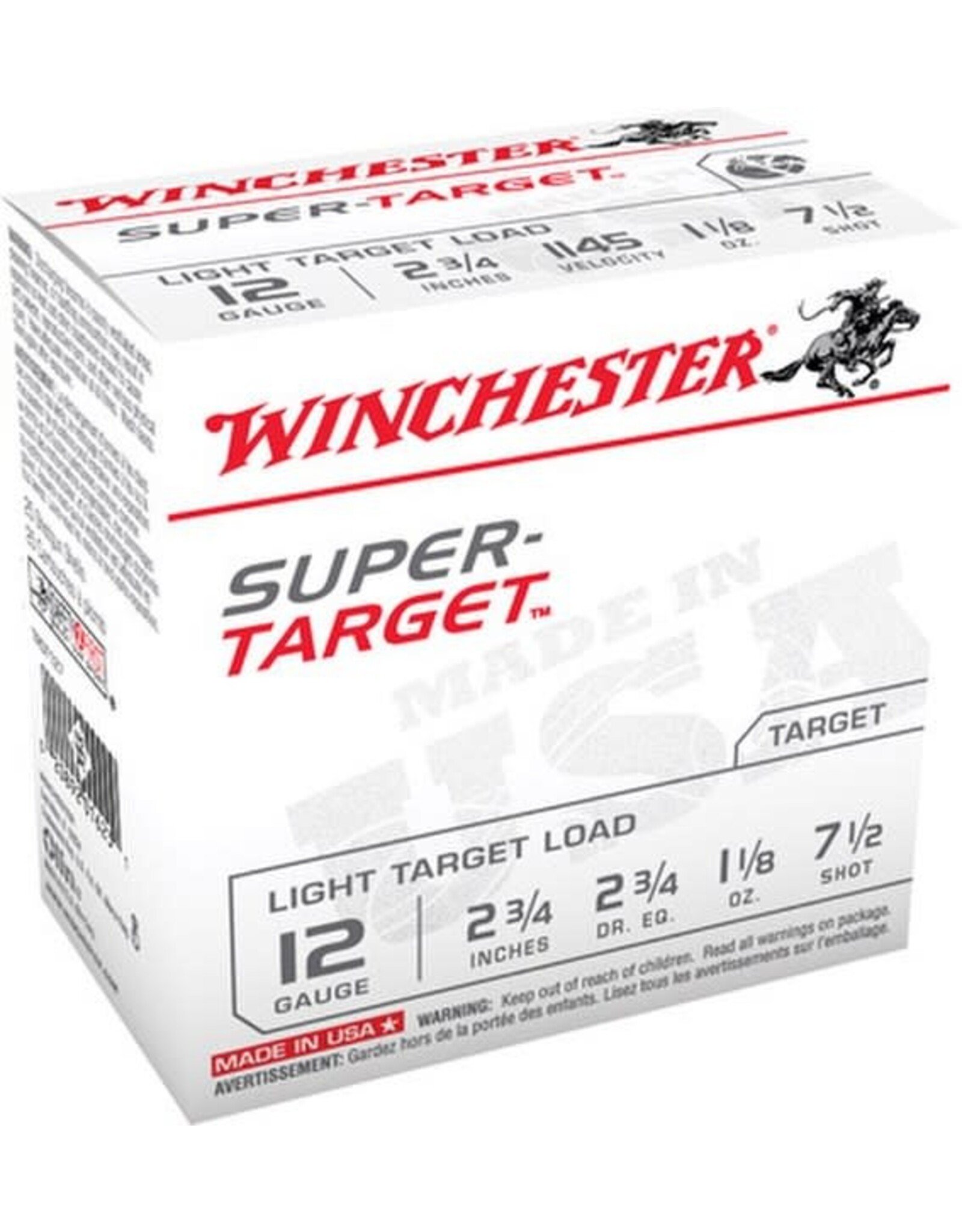 Winchester Super-Target 12 Ga 2.75" 1-1/8 Oz #7.5 - 250 Count