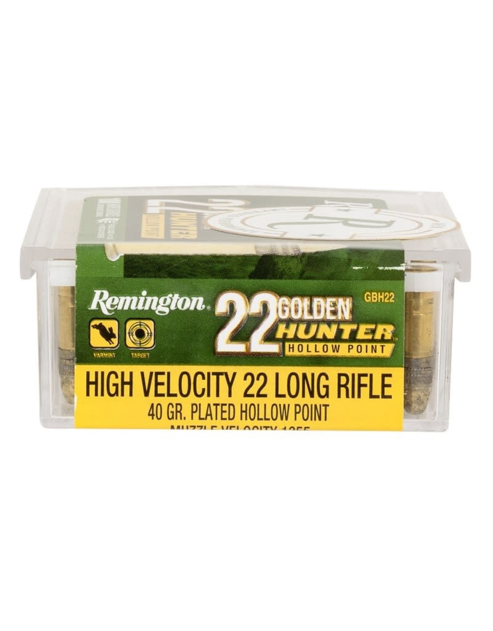 Remington Golden Hunter .22 LR 40 Gr HP 1255 FPS - 100 Count
