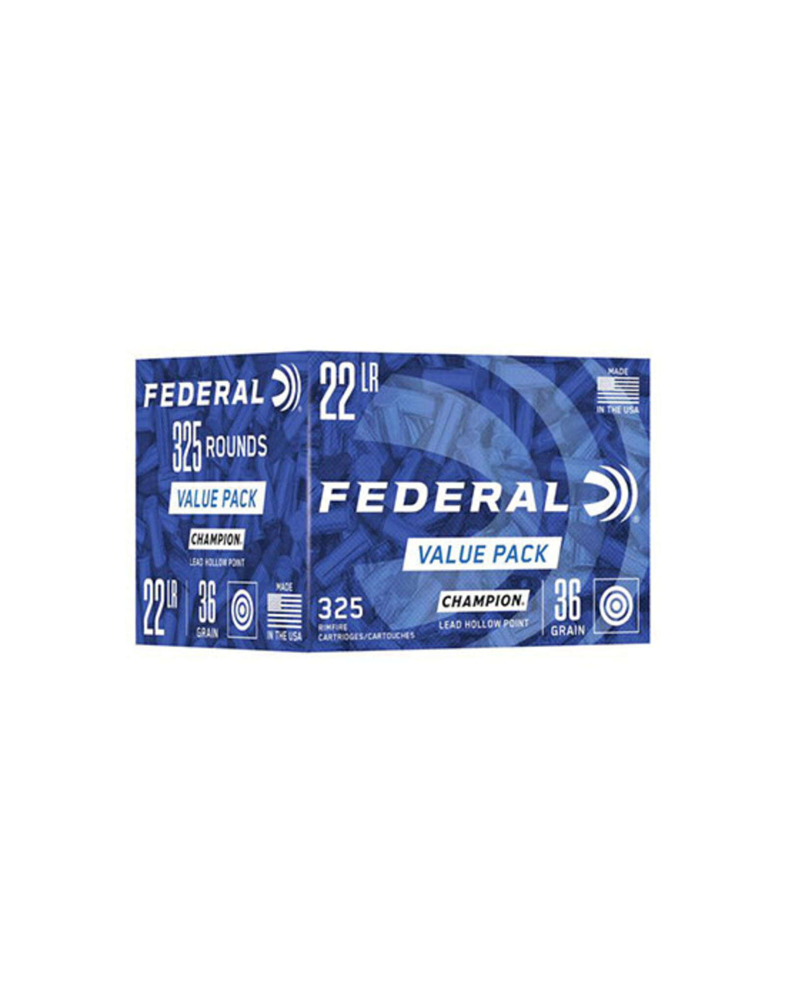 Federal Champion Value Pack .22 LR 36 Gr Lead HP - 325 Count