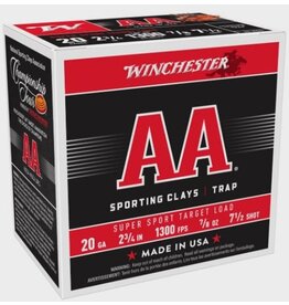 Winchester AA Sporting Clays 20 Ga 2.75" 7/8 Oz #7.5 1300 FPS - 250 Count