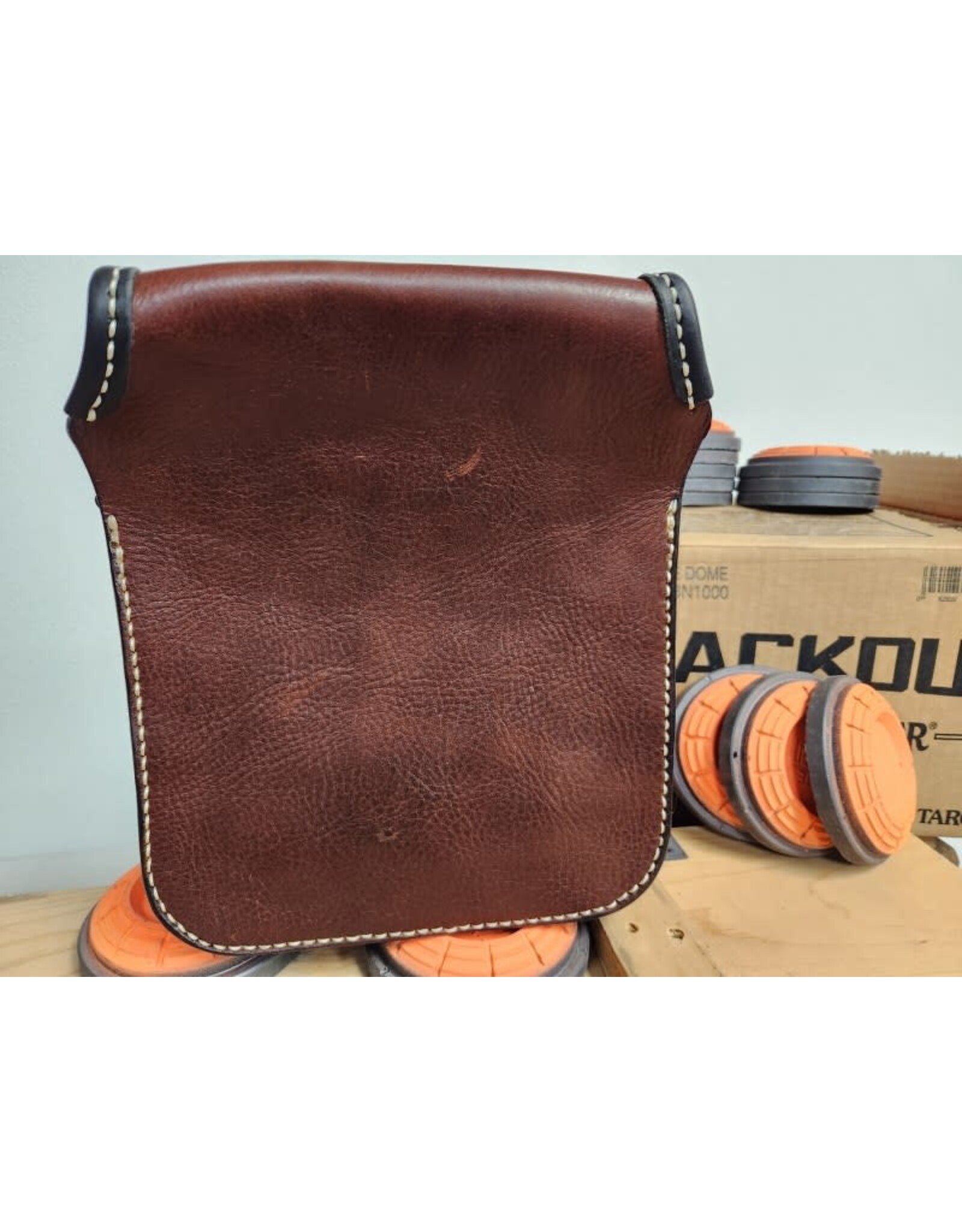 Ozzy's Leatherworks: Large Double Pouch Custom Sporting Bag