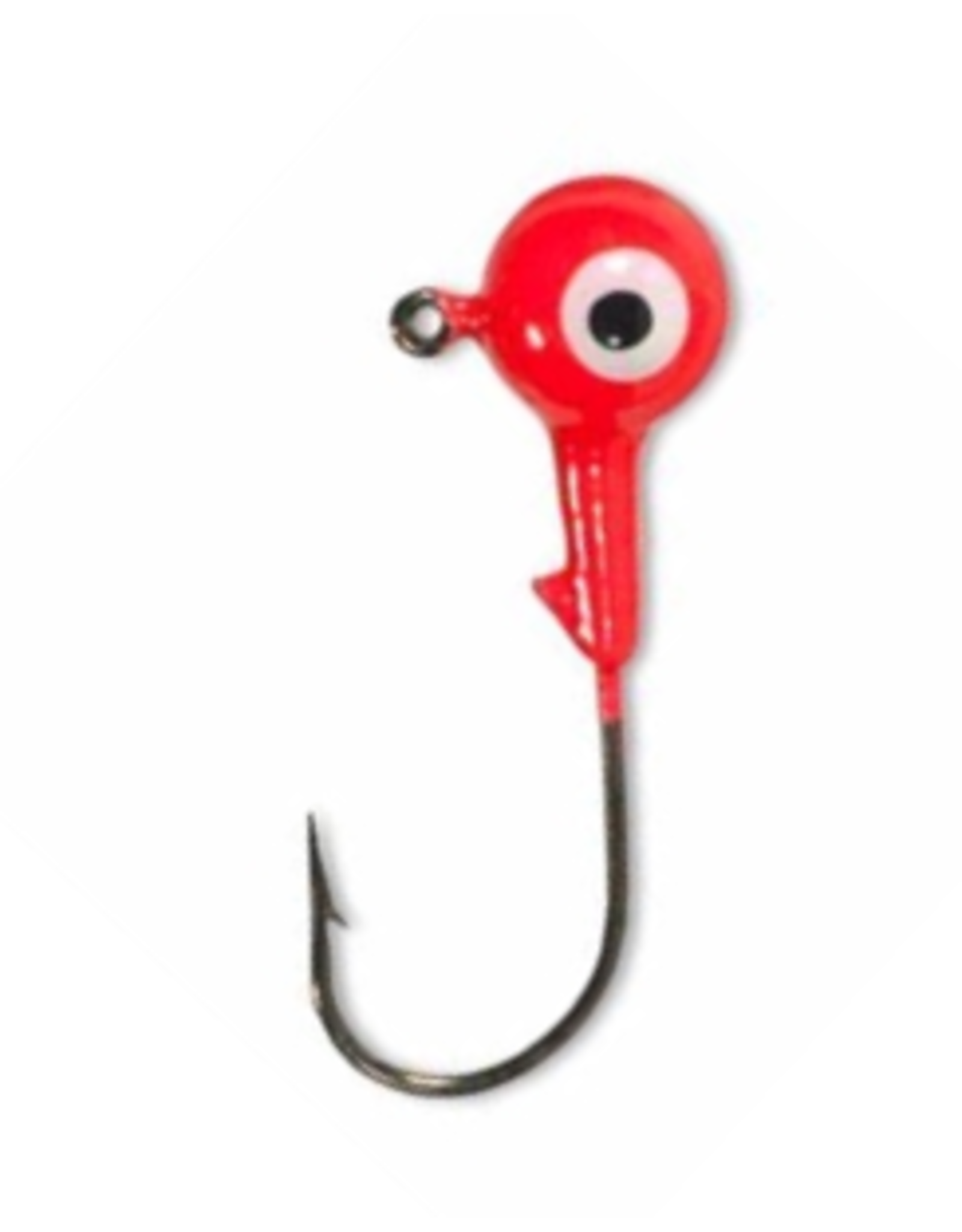 Danielson Double Eye Jig Head - 1/16 Oz - Red - 10 Count