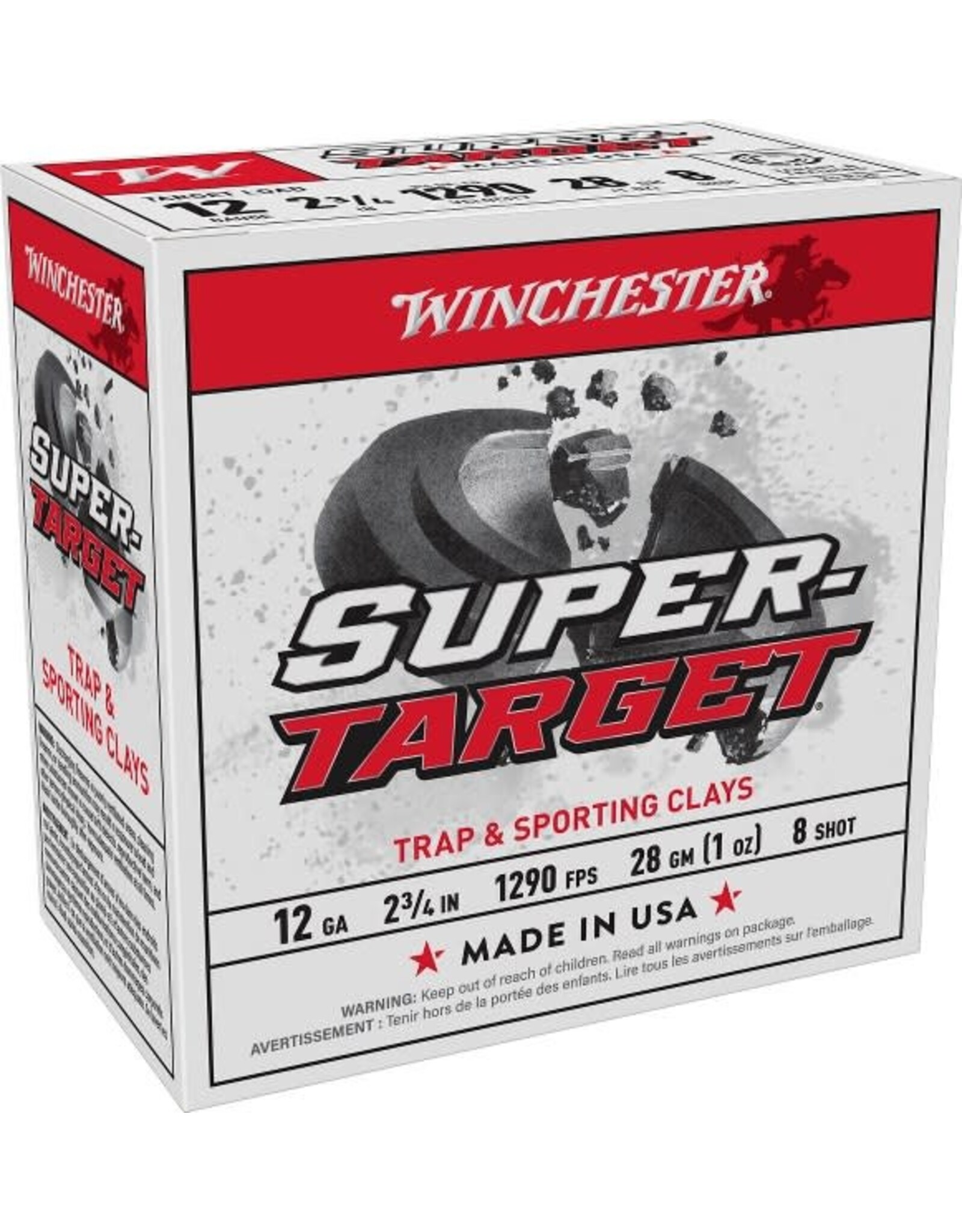 WINCHESTER AMMO Winchester Super Target 12 Ga 2.75" 1 Oz #8 1290 FPS - 25 Count