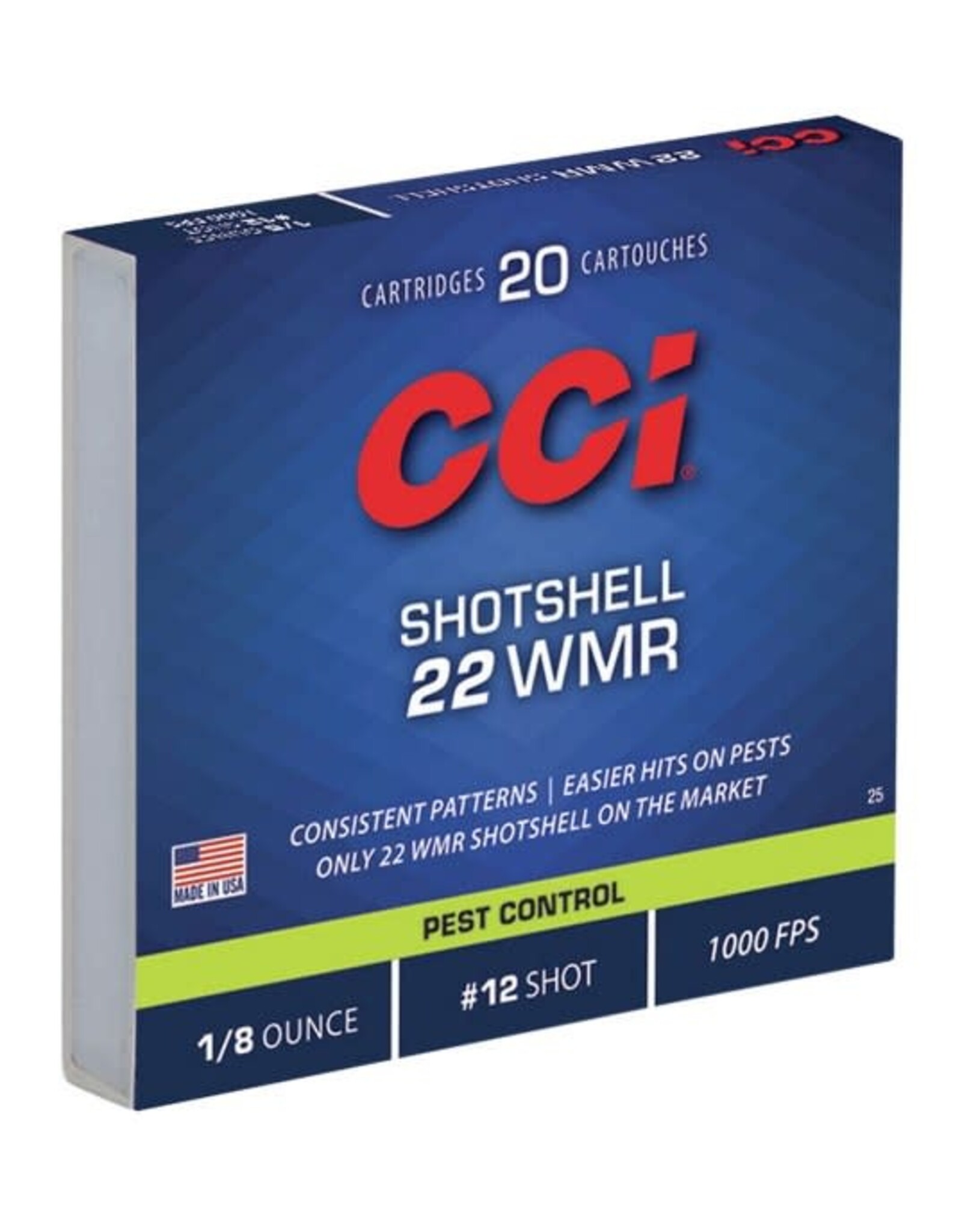 CCI CCI 0025 22 WMR SHOTSHELL #12 20/100