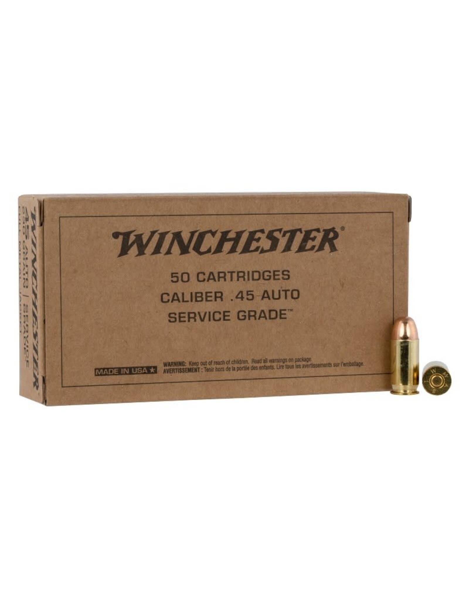 WINCHESTER Winchester Service Grade .45 ACP 230 Gr FMJ - 50 Count