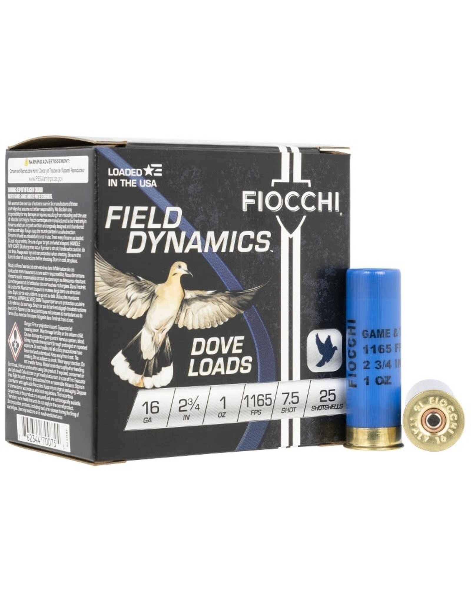 Fiocchi Fiocchi 16 ga 2-3/4" 1 Oz #7.5 1165 FPS - 25 Count