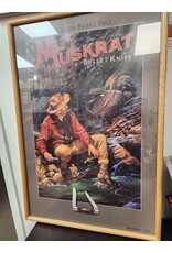 Remington Muskrat Bullet Knife framed poster