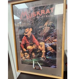 Remington Muskrat Bullet Knife framed poster