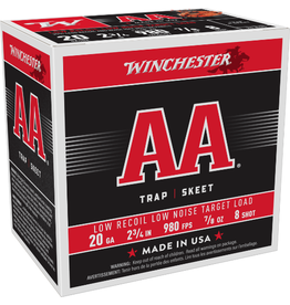 Winchester AA Low Recoil 20 Ga 2.75" 7/8 Oz # 8 - 25 Count