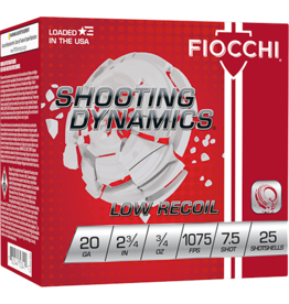 Fiocchi Fiocchi Extra Low Recoil 20 Ga 2.75" 3/4 Oz #7.5 1075 FPS - 25 Count