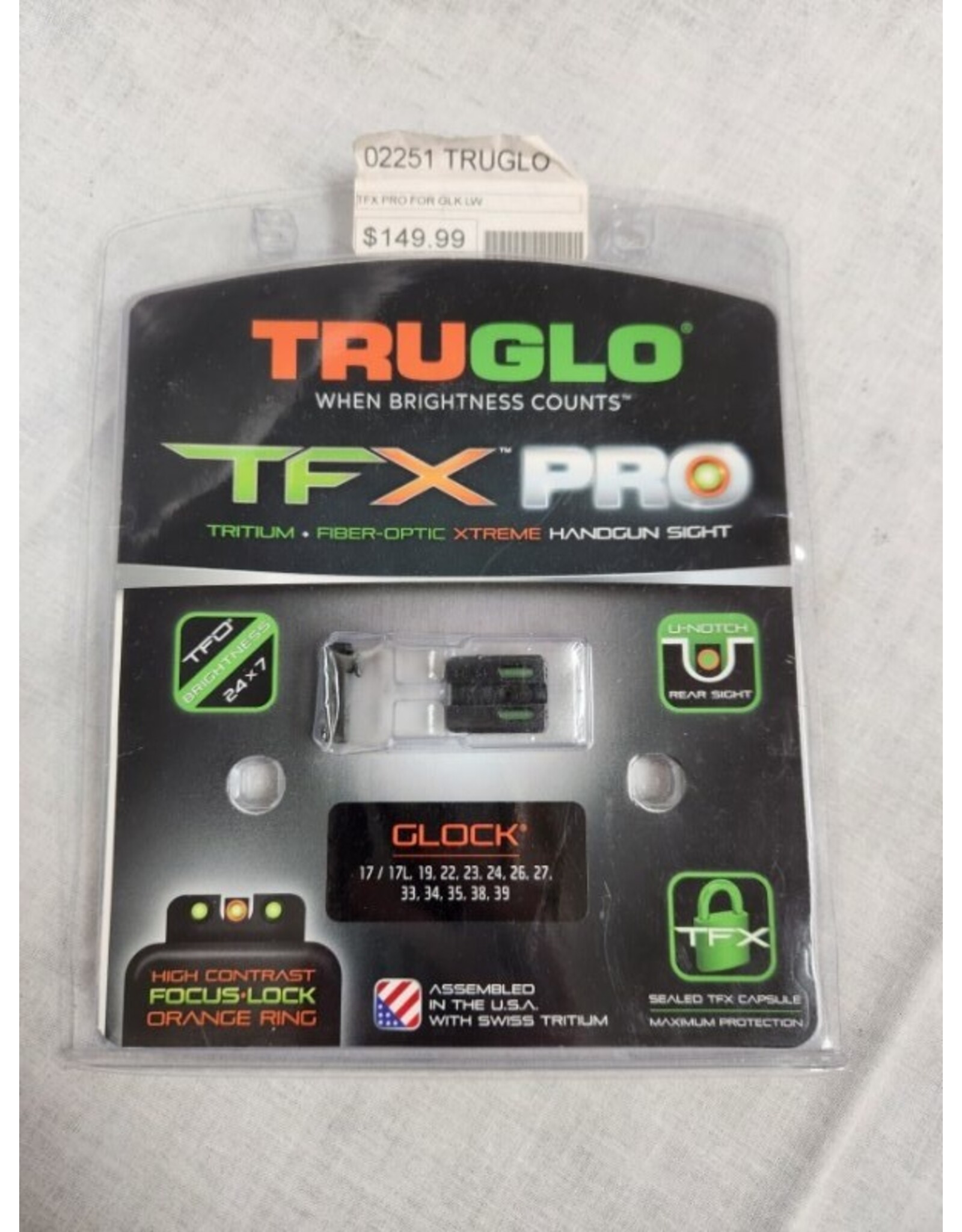 TruGlo TFX-Pro Night Sights - Glock 17/19/22/23/24/26/27/33/34/35/38/39 - Take-Off's