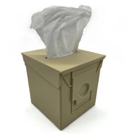 Amodemo Mfg. Ammo Can Tissue Box, Tan