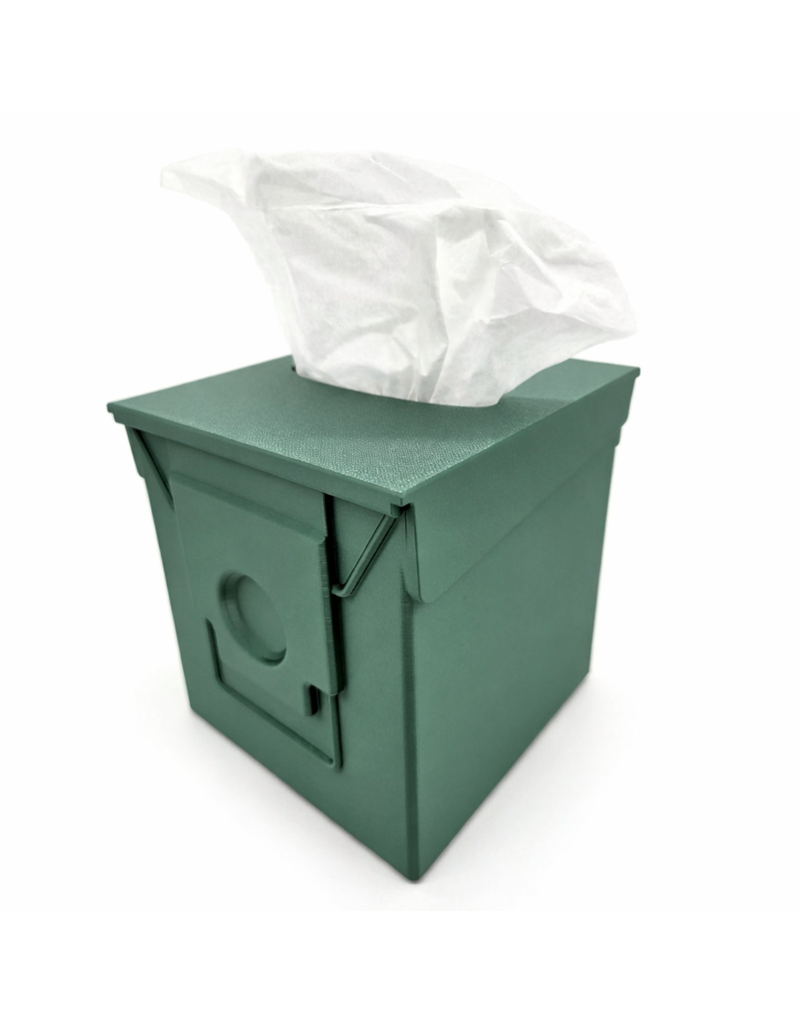 Amodemo Mfg. Ammo Can Tissue Box, Metallic Green