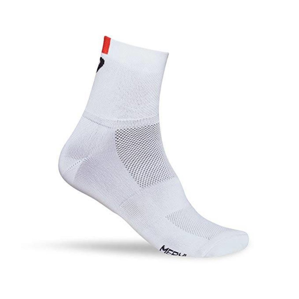 APPAREL SOCKS GIRO MERYL CLASSIC RACER WHT/BLK/RED BLC MEDIUM