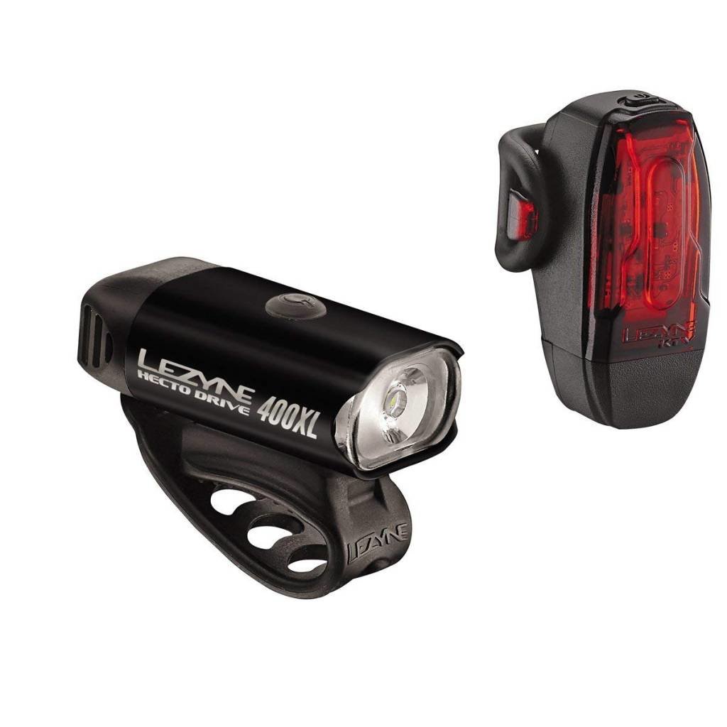 Lezyne LIGHT SET LEZYNE Hecto Drive 400XL: Pro Black