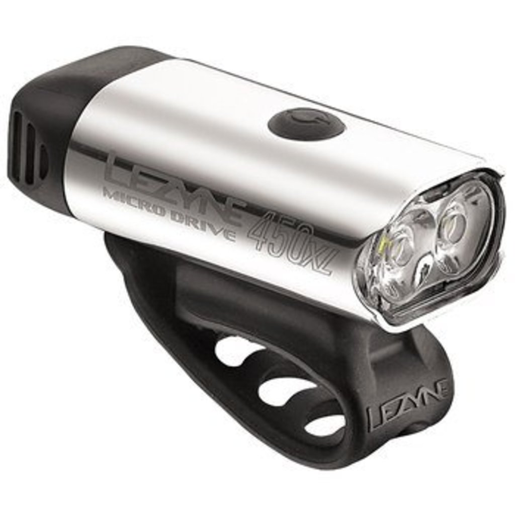 Black Lezyne Micro Drive 450XL LED Bike Headlight USB Rechargeable 450 Lumens