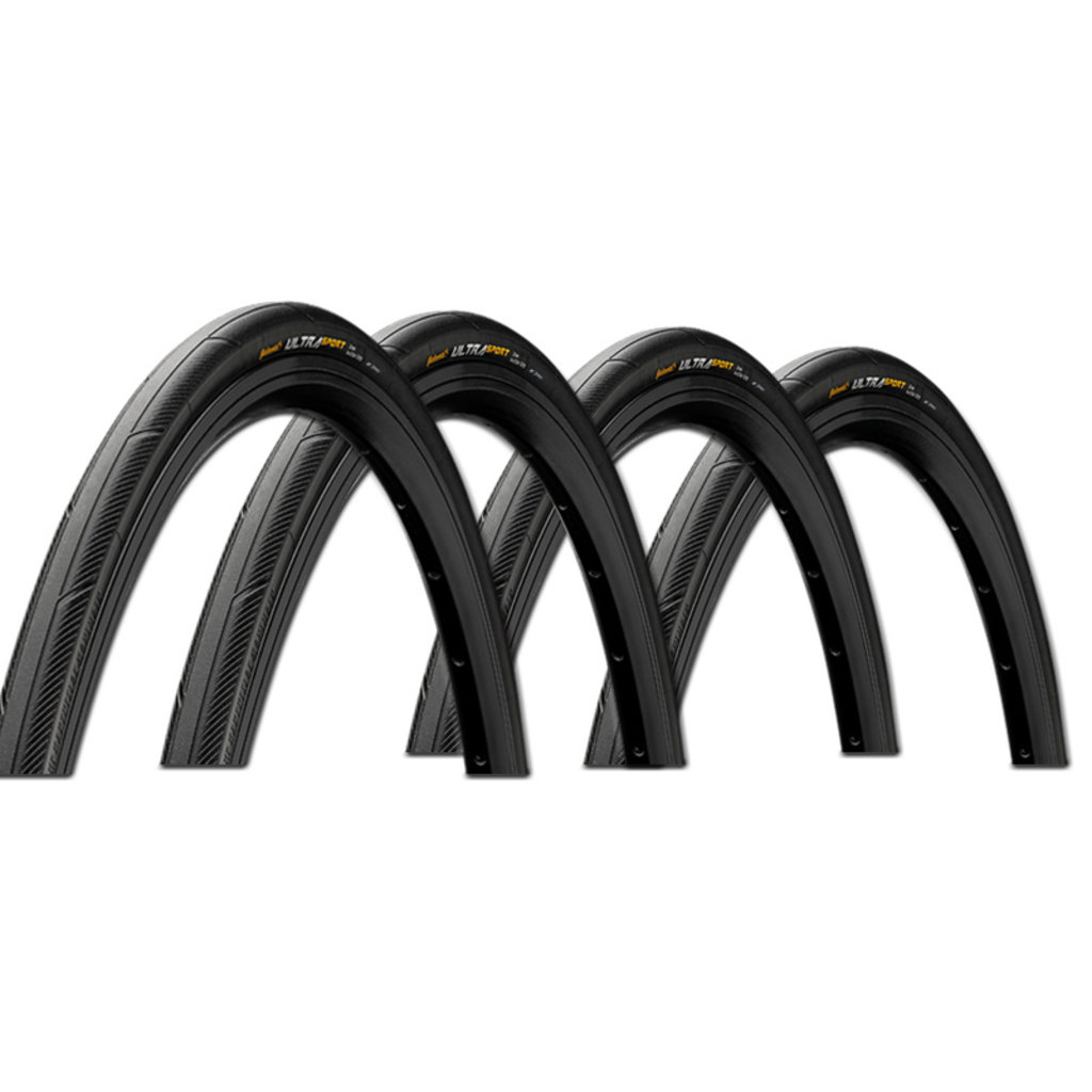 TIRES FOLD 700x23 CONTINENTAL Ultra Sport III Wire Bead Black Pure Grip