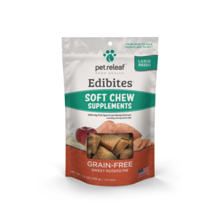 Pet Releaf - Edibites Soft Chew Sweet Potato Pie  Large Breed 7.5oz