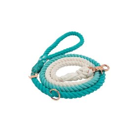 Sassy Woof - Rope Leash Ombre Teal