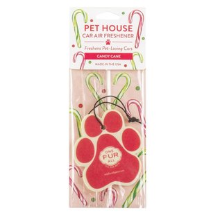 One Fur All Pet House - Car Air freshener Candy Cane