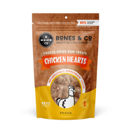 Bones & Co Bones & Co - Freeze Dried Chicken Hearts Treats 1.9oz