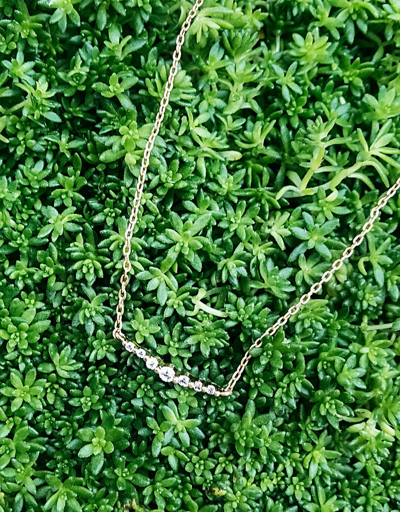 Romy Delicate Necklace With Cz Gold