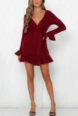 One and Only Collective Inc Wine Sweater Dress