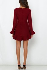 One and Only Collective Inc Wine Sweater Dress