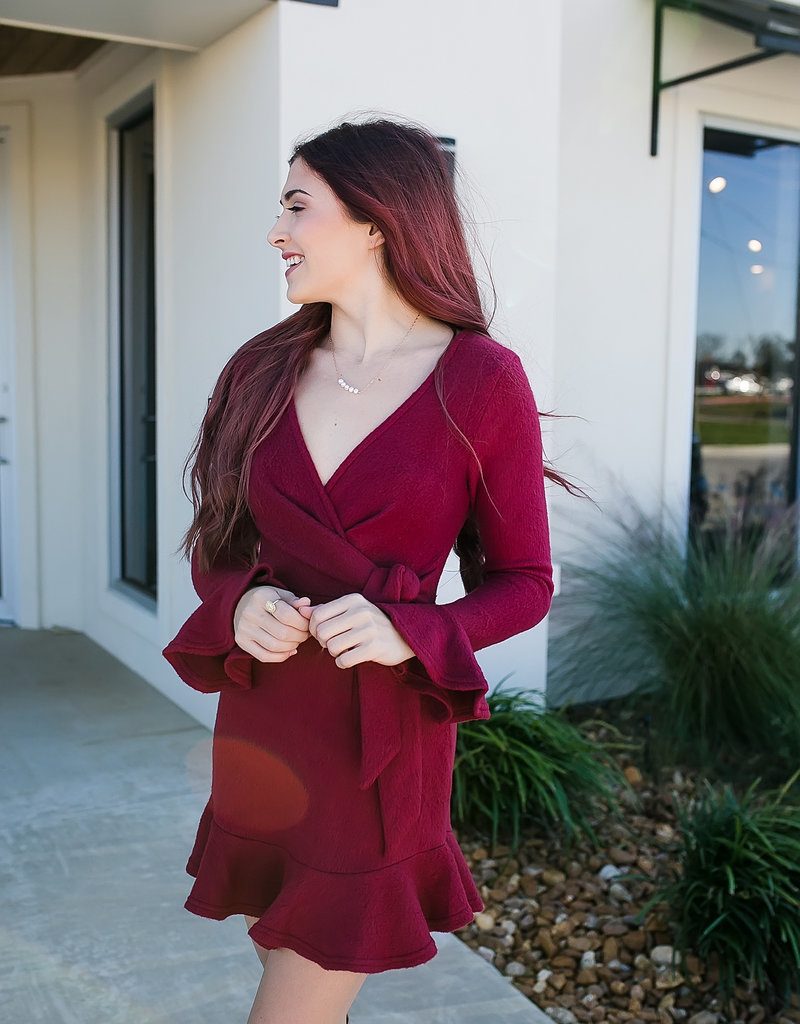 Wine Sweater Dress - Luna Claire's Skin 