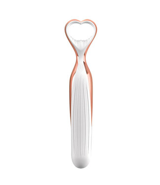ECN Woo Vibez Rechargeable Silicone Clitoral Stimulator - Rose Gold/White