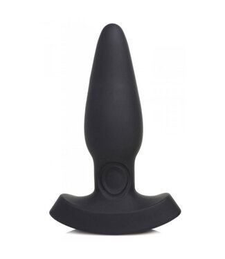 ECN Thunder Plugs 25X Pulsing Vibrating Silicone Plug With LCD Remote-Black