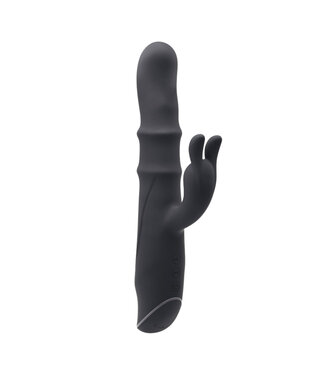 ECN Silicone Rabbit Motioned Vibe Rings - Black