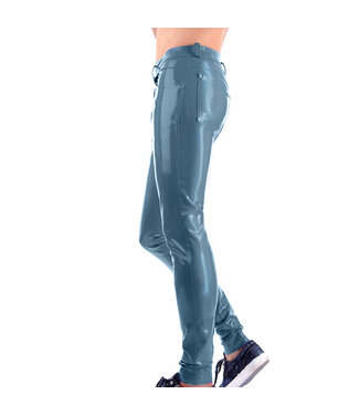 WWB Latex Jeans Pants Steel Blue 36