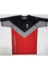 Arashi-Do Behring Rash Guard Short Sleeve - Red/Grey/Blk Hero