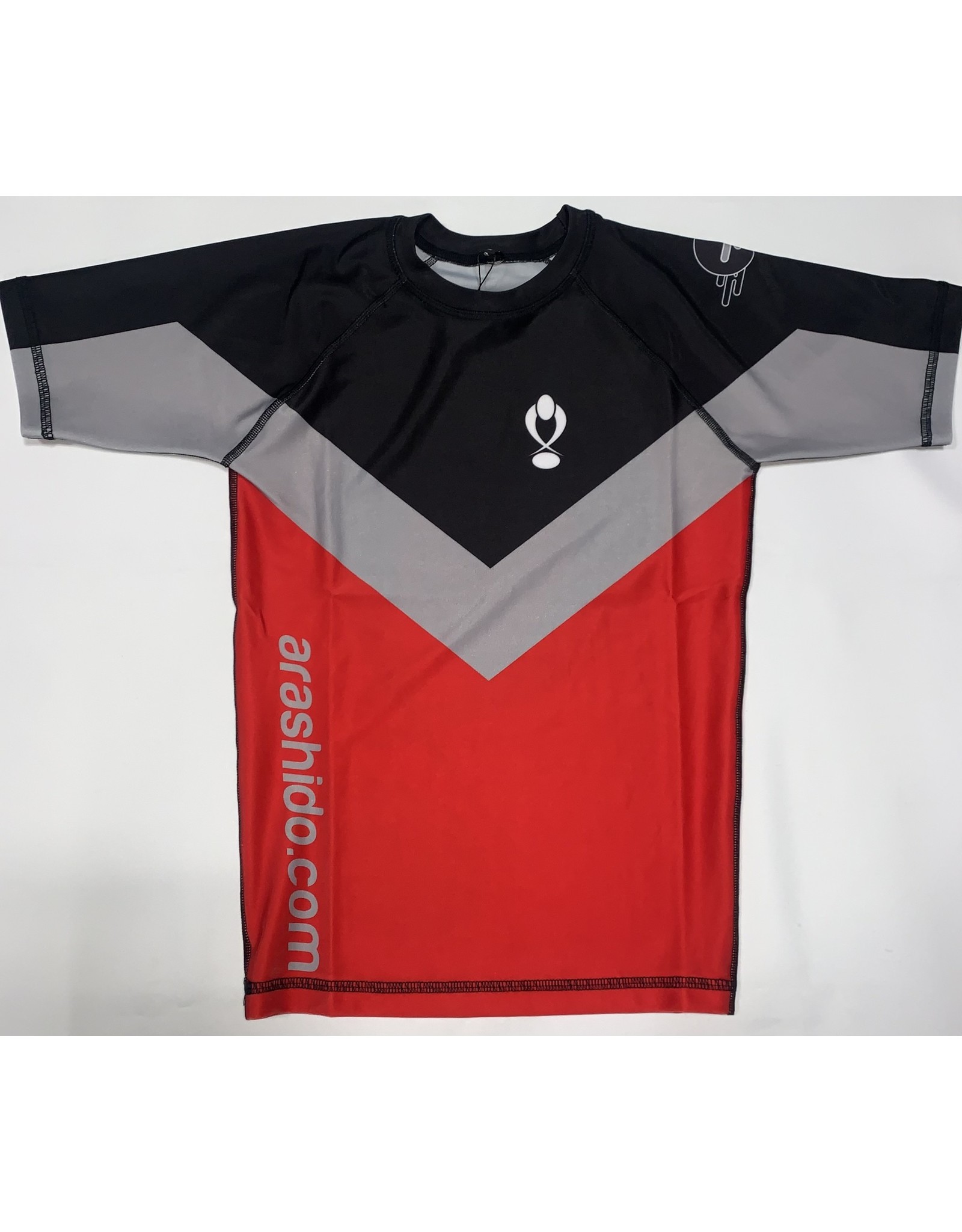 Arashi-Do Behring Rash Guard Short Sleeve - Red/Grey/Blk Hero
