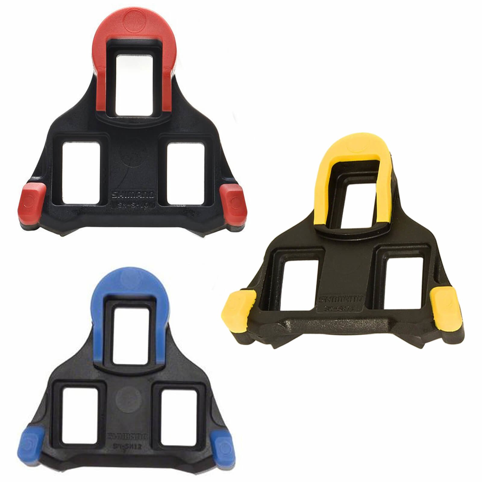 shimano cleats red yellow blue