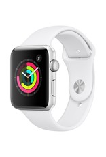 Apple Watch Series 3 GPS, 38mm Silver Aluminum Case with White Sport Band