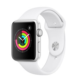 Apple Watch Series 3 GPS, 38mm Silver Aluminum Case with White Sport Band