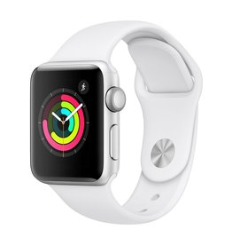 Apple Watch Series 3 GPS, 42mm Silver Aluminum Case with White Sport Band