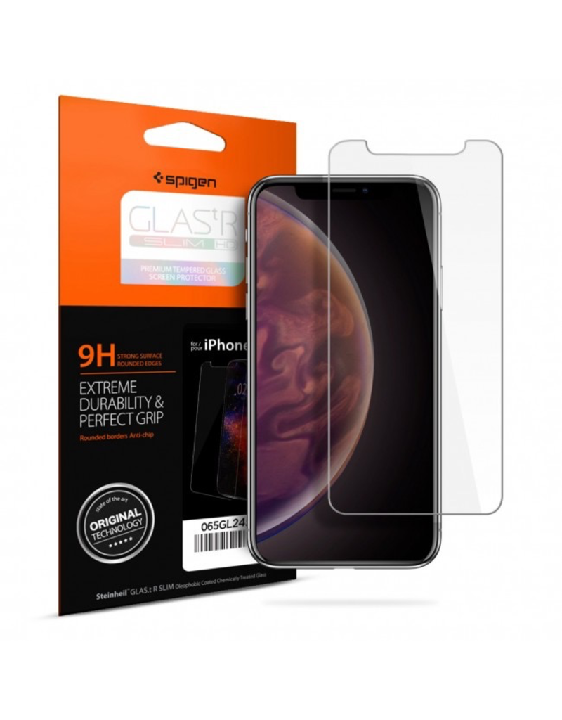 Spigen iPhone XS Max Screen Protector Glas.tR SLIM HD Clear